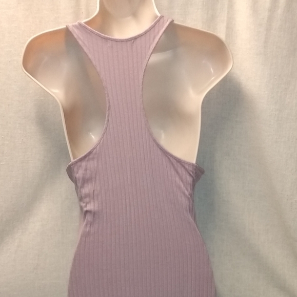 Heart Hips Sleeveless Ribbed Body Dress, Med, Mauve, Rayon Spandex, pre-… - Picture 2 of 6
